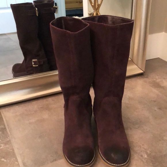 Kelsi Dagger Wine slouchy suede boots - Picture 2 of 2